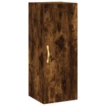 vidaXL Armoire murale chêne fumé 34 5x34x90 cm