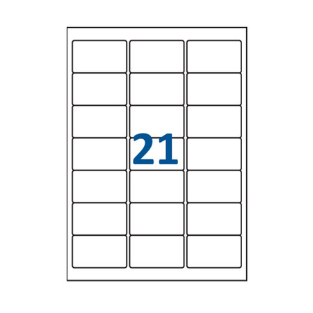 Lot de 20 Planches étiquettes autocollantes pour Timbres sur feuille A4 : 63 5 x 38 1 mm (21 étiquettes par feuille)