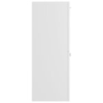 vidaXL Armoire de salle de bain Blanc brillant 30x30x80 cm Aggloméré