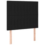 vidaXL Cadre de lit avec tête de lit Noir 90x190 cm Tissu