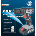 Brüder Mannesmann Perceuse sans fil 24 V 1 3 Ah