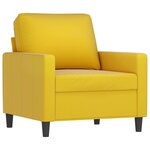 vidaXL Ensemble de canapés 4 Pièces avec coussins Jaune Velours