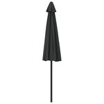 vidaXL Parasol de balcon avec mât en aluminium Noir 270x144x222cm Demi