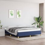 vidaXL Cadre de lit Bleu 160x200 cm Tissu