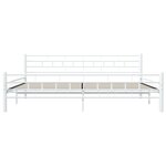 vidaXL Cadre de lit Blanc Métal 180 x 200 cm