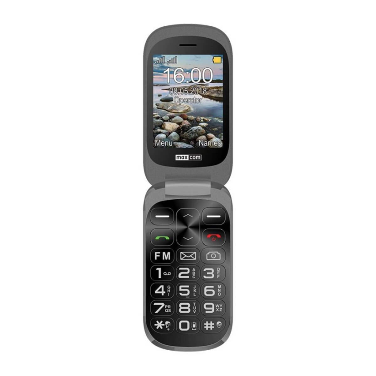 Téléphone portable à clapet gsm avec bouton appel sos maxcom mm825 - La  Poste