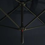 vidaXL Parasol double avec mât en acier Anthracite 600x300 cm