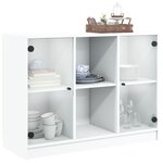 vidaXL Buffet blanc 101 5x37x75 5 cm bois d'ingénierie