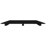 vidaXL Cadre de lit Noir 100x200 cm Bois de pin massif