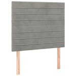 vidaXL Sommier à lattes de lit et matelas Gris clair 80x200 cm Velours