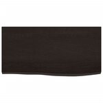 vidaXL Étagère murale marron foncé 60x30x2 cm bois chêne massif traité