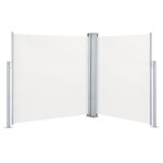 vidaXL Auvent latéral double rétractable de patio 170x600 cm Crème