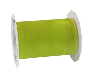 Organza sheer 25-m-rouleau 112 mm vert citron