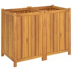 vidaXL Jardinière avec doublure 100x50x75 cm bois massif d'acacia