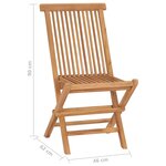 vidaXL Chaises pliables de jardin 6 Pièces Bois de teck solide