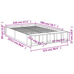 vidaXL Cadre de lit sonoma gris 120x200 cm bois d'ingénierie