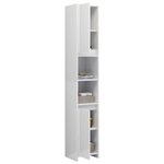 vidaXL Armoire de salle de bain Blanc brillant Bois d'ingénierie