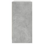vidaXL Armoire latérale avec portes en verre gris béton 68x37x75 5 cm