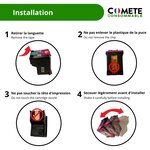 COMETE – Cartouche HP - pack de 2 301XL Compatible Haute Capacité – Pour Imprimantes HP DeskJet, Envy, OfficeJet – Entreprise Française (2 Couleurs)