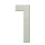 Numéro 1-Numéro adhésif pour boîtes aux lettres - Vinyle épais texturé, hauteur 50 mm - Inox Brossé
