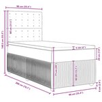 vidaXL Sommier à lattes de lit avec matelas bleu 90x200 cm velours