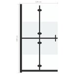 vidaXL Paroi de douche pliable Verre ESG demi-dépoli 120x190 cm