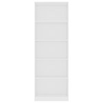 vidaXL Bibliothèque à 5 niveaux Blanc 60x24x175 cm Bois d’ingénierie