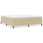 Lit à ressorts vidaXL Vert clair Gris 200x200 cm Tissu en velours côtelé