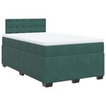 vidaXL Sommier à lattes de lit et matelas Vert foncé 120x200cm Velours