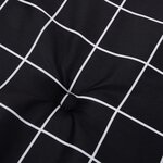 vidaXL Coussins de chaise de jardin lot de 4 motif à carreaux noir
