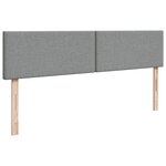 vidaXL Sommier à lattes de lit avec matelas Gris clair 200x200cm Tissu
