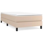 vidaXL Cadre de lit Cappuccino 100x200 cm Similicuir
