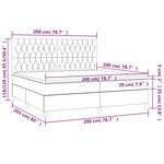 vidaXL Sommier à lattes de lit et matelas Gris foncé 200x200cm Velours