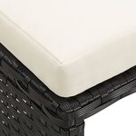 vidaXL Tabourets de jardin avec coussins lot de 4 noir résine tressée