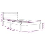 vidaXL Cadre de lit sans matelas cire marron 90x200 cm bois pin massif