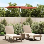 vidaXL Parasol d'extérieur avec mât en aluminium 180x110cm Terre cuite