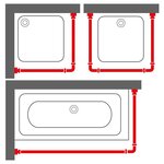 Sealskin Ensemble de rail de rideau de douche Easy-Roll blanc