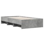 vidaXL Cadre de lit gris béton 90x190 cm bois d'ingénierie