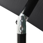 vidaXL Parasol à 3 niveaux avec mât en aluminium Anthracite 2 m