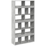 vidaXL Cloison de séparation gris béton bois d'ingénierie