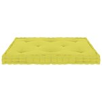 vidaXL Coussin de plancher de palette Vert pomme 73x40x7 cm Coton