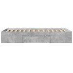 vidaXL Cadre de lit gris béton 90x190 cm bois d'ingénierie