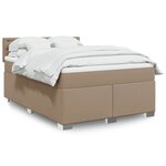 vidaXL Sommier à lattes de lit avec matelas Cappuccino 140x190 cm