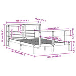 vidaXL Cadre de lit sans matelas 120x200 cm bois de pin massif