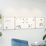 vidaXL Tableau blanc magnétique pliable 200x50x1 7 cm aluminium