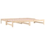vidaXL Lit coulissant 2x(90x190) cm Bois de pin massif