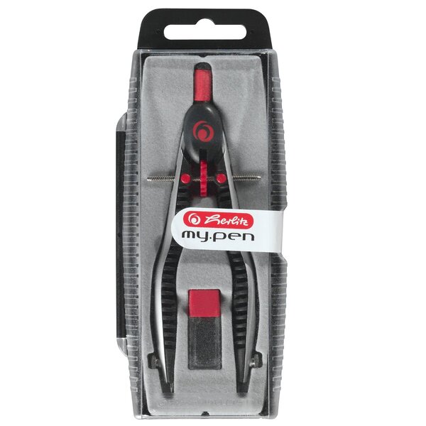 Compas à réglage rapide my.pen, noir/rouge (11122322) HERLITZ