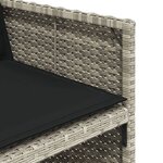 vidaXL Ensemble à manger de jardin 11Pièces avec coussins gris poly rotin