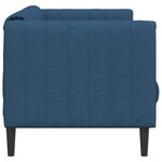 vidaXL Canapé à 3 places bleu tissu