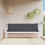 vidaXL Coussins de banc de jardin lot de 2 anthracite tissu Oxford